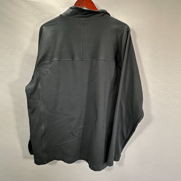 MooseJaw Shirt Mens XXL 1/4 Zip Pullover Black Stretch Long Sleeve Zip Pockets - Picture 6 of 7